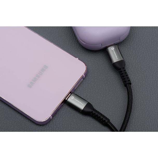 Kabel USB-C do USB-C Forcell F-Energy QC4.0 PD 5A 100W Cafule 0,25 m C260 czarny