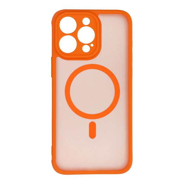 Futerał do iPhone 15 PRO MAX Full Matte Mag Cover zgodny z MagSafe pomarańczowy