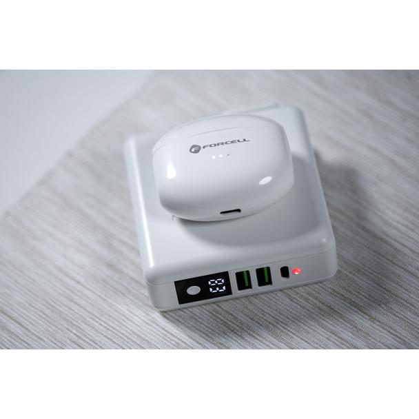 Słuchawki bezprzewodowe douszne Forcell F-Audio TWS Clear Sound białe