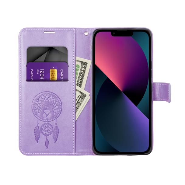 Etui z klapką na Xiaomi Redmi NOTE 11 / 11S Mezzo Book łapacz snów fioletowe