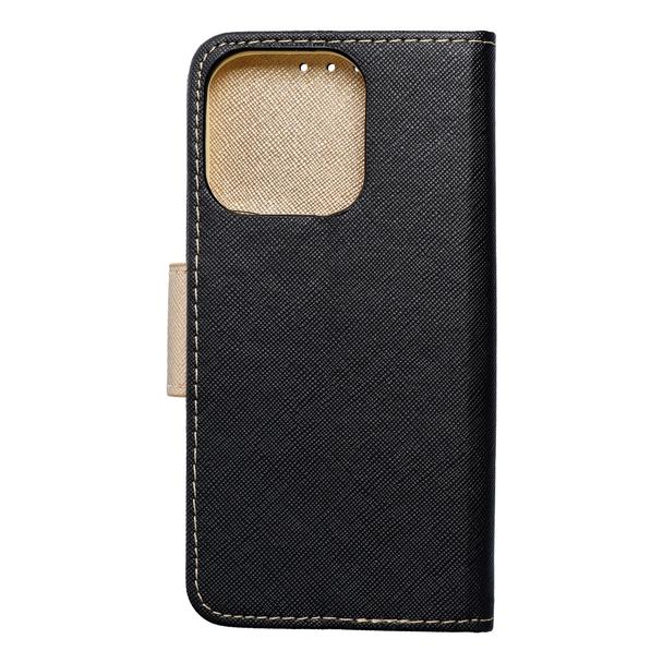 Etui z klapką na iPhone 15 PRO Fancy Book czarno-złote