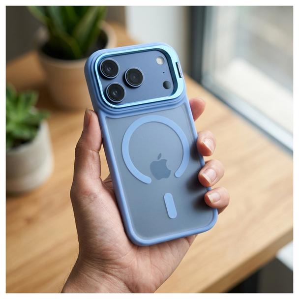 Etui na iPhone 18 Pro / 17 Pro Forcell F-Protect Shadow Stand Premium zgodne z MagSafe jasnoniebieskie 0INT