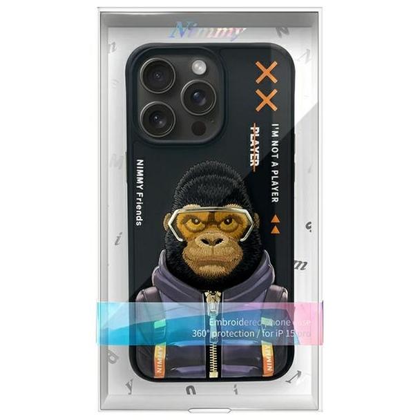 NIMMY futerał COOL&CUTE 2.0 Monkey do IPHONE 15 Pro czarny