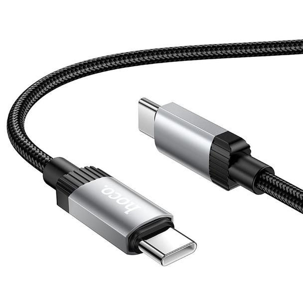 Kabel USB C do USB C Hoco 3A 60W 1 m X117 czarny