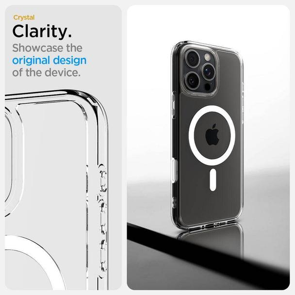 SPIGEN futerał ULTRA HYBRID "T" MAG kompatybilny z MagSafe do IPHONE 16 Pro white