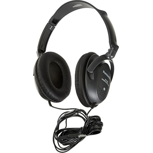 Słuchawki przewodowe nagłowne 3,5mm z adapterem duży Jack PANASONIC RP-HT225 czarne