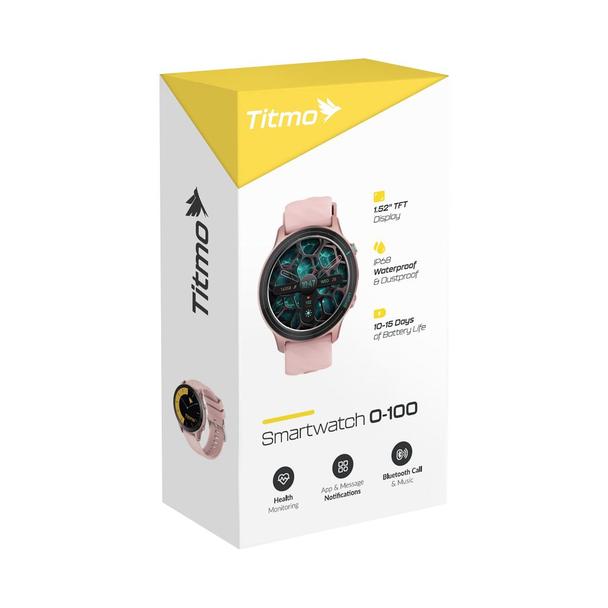 Smartwatch TITMO O-100 (TFT, bluetooth call) różowy 0INT