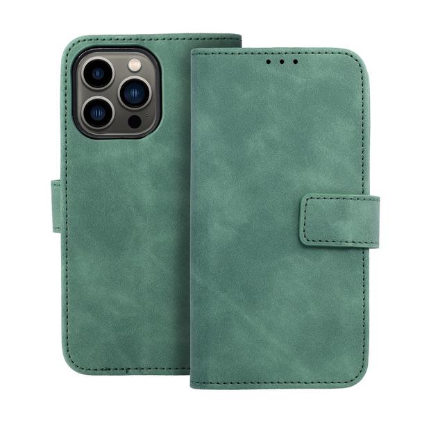 Etui z klapką na iPhone 13 MINI Tender Book zielone