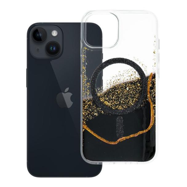 Etui na iPhone 13 / 14 Golden zgodne z MagSafe czarne