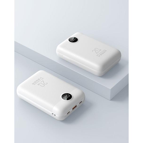 Powerbank Veger S20 (W2081) PD QC3.0 2A 22,5W 20000 mAh biały 0INT