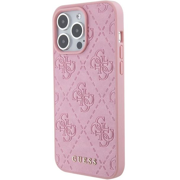 GUESS futerał do IPHONE 15 Pro GUHCP15LP4EPMP (Quilted 4G Classic) różowy