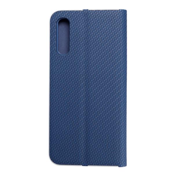 Etui z klapką na Samsung A50 Luna Book Carbon niebieskie