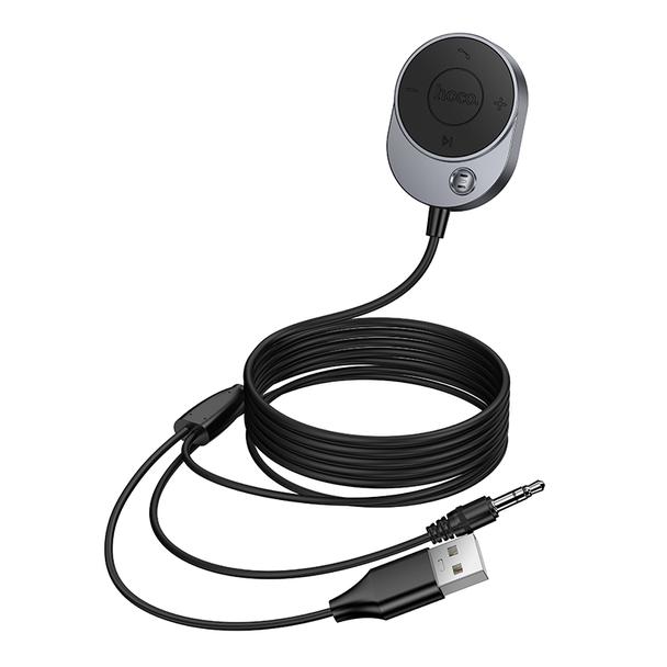 Odbiornik AUX Hoco Bluetooth z kablem Jack 3,5 mm E150 szary