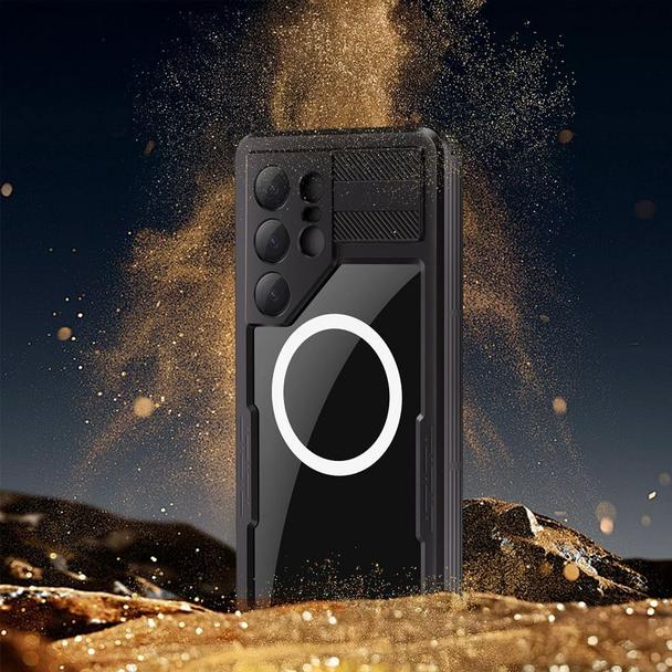 Futerał do Samsung S25 ULTRA Shellbox MARS wodoodporny z metalowym ringiem czarny