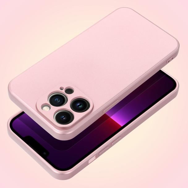 Futerał do iPhone 14 Metallic różowy