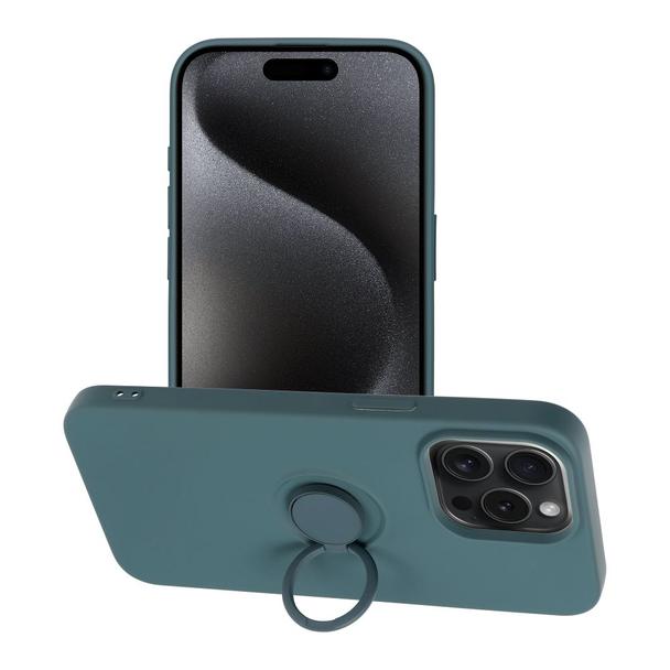Futerał do iPhone 15 PRO MAX Silicone Ring zielony