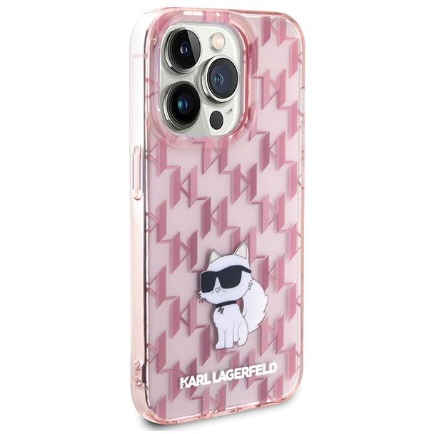 KARL LAGERFELD futerał do IPHONE 15 Pro Max KLHCP15XHNCMKLP (Monogram) różowy