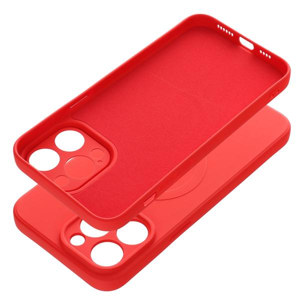 Futerał do iPhone 14 PRO MAX Silicone Mag Cover zgodny z MagSafe czerwony