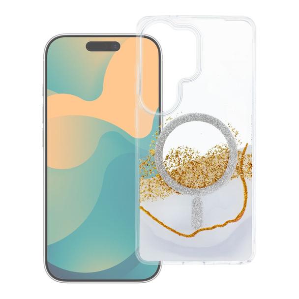 Etui na Samsung S24 / S25 Golden zgodne z MagSafe białe