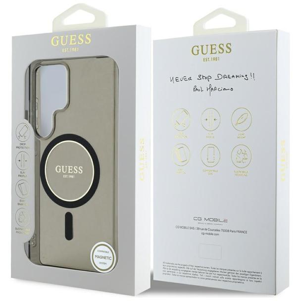 GUESS futerał do SAMSUNG S25 Ultra GUHMS25LHFGEREK (Magnetic IML Glitter Circle) czarny