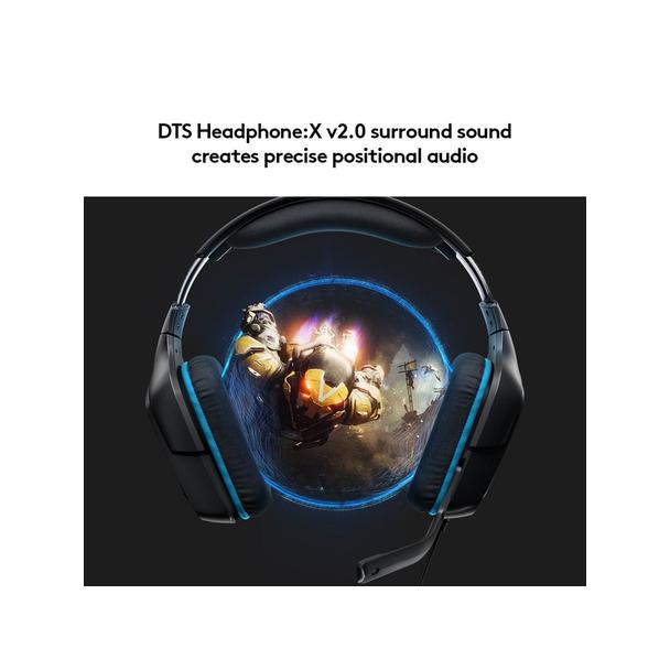 Słuchawki przewodowe nauszne Jack 3,5 mm z mikrofonem Logitech G432 czarne