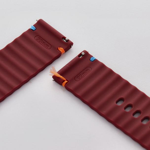 Pasek do zegarka 22 mm Titmo Strap S3 silicone burgundowy