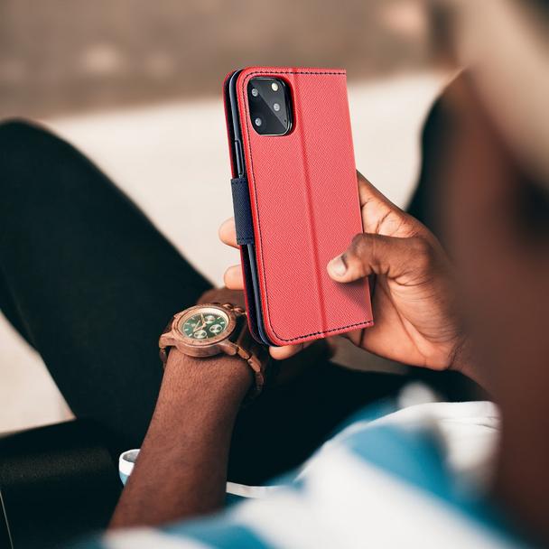 Etui z klapką na Xiaomi Redmi NOTE 13 PRO 5G Fancy Book czerwono-granatowe