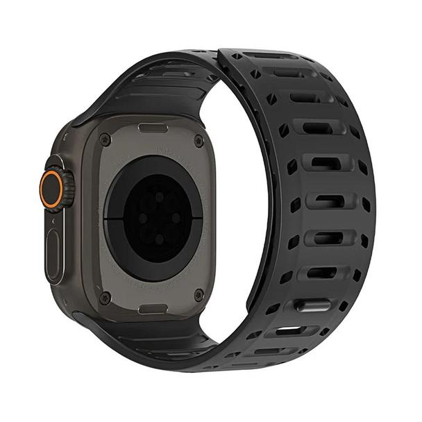DUX DUCIS pasek CS magnetyczny silikonowy do Apple Watch 42/44/45/46/49 mm czarny