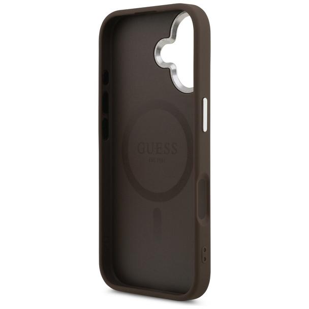 GUESS futerał do IPHONE 17 kompatybilny z MagSafe GUHMP17SPSAREGSW (PU W/ Classic Logo) brązowy