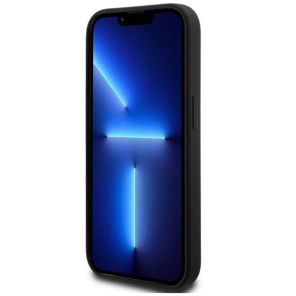 KARL LAGERFELD futerał do IPHONE 14 Pro KLHCP14LSCMSMVK (Silicone Sign Metal Logo) czarny