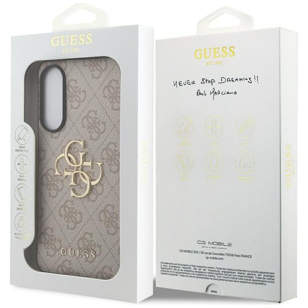 GUESS futerał do SAMSUNG S25 Edge GUHCS25E4GMGPI (4G PU Big Logo) różowy