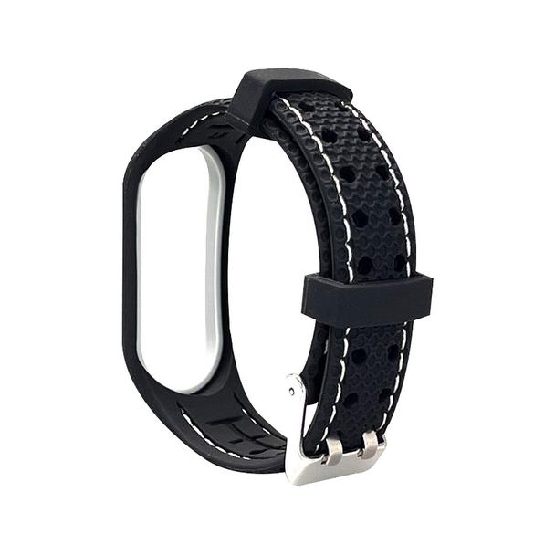 Pasek z elastomeru LIFESTYLE do XIAOMI Mi Band 5 / 6 czarny (03)