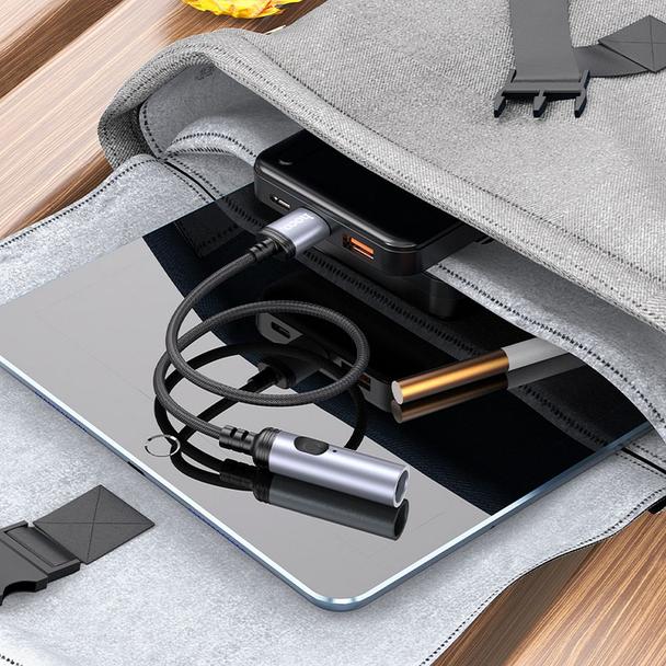 Adapter USB A do zapalniczka samochodowa Hoco 0,3 m UA30 czarny