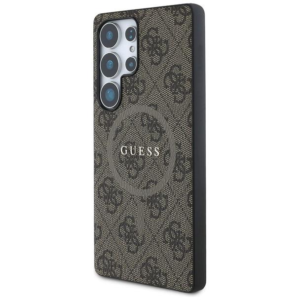 GUESS futerał do SAMSUNG S25 Ultra GUHMS25LG4GFRW (Magnetic PU 4G Ring Classic Logo) brązowy