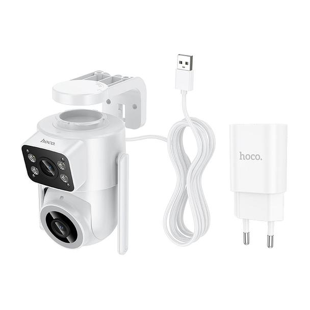 Kamera zewnętrzna 2MP Full HD Wi-Fi Hoco D9 biała