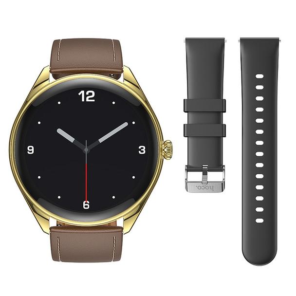 Smartwatch Hoco 1,43" AMOLED IP67 z funkcją rozmowy Y22 złoty szampański