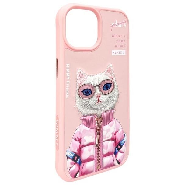 NIMMY futerał COOL&CUTE 2.0 Cat do IPHONE 15 różowy