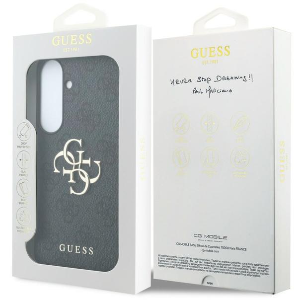 GUESS futerał do SAMSUNG S26 FE (Leather 4G Metal Logo) czarny