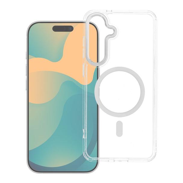 Etui na Samsung A07 / A08 Frame Clear Hybrid Mag Cover zgodny z MagSafe transparentne