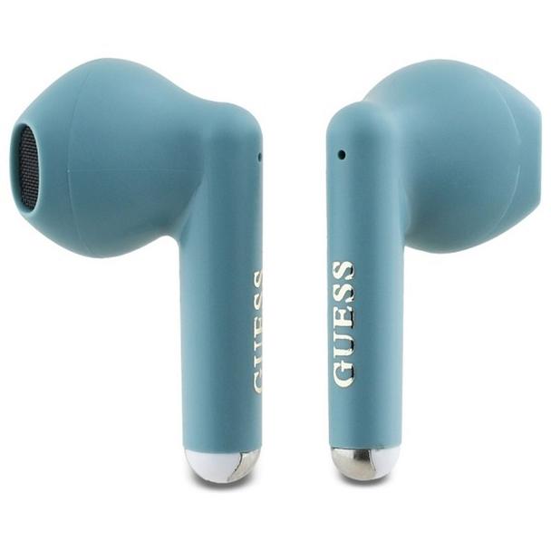 GUESS słuchawki bezprzewodowe bluetooth TWS GUTWSJ14ESGQ (Printed Classic Logo) turkusowe