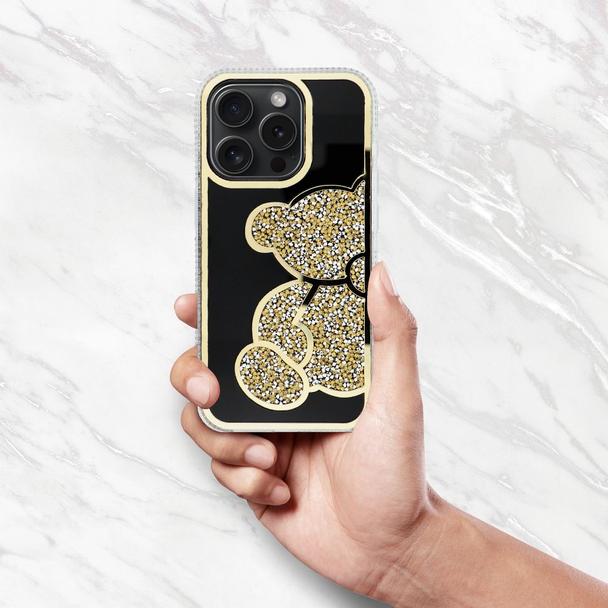 Etui na iPhone 18 Pro / 17 Pro Teddy Bear złote