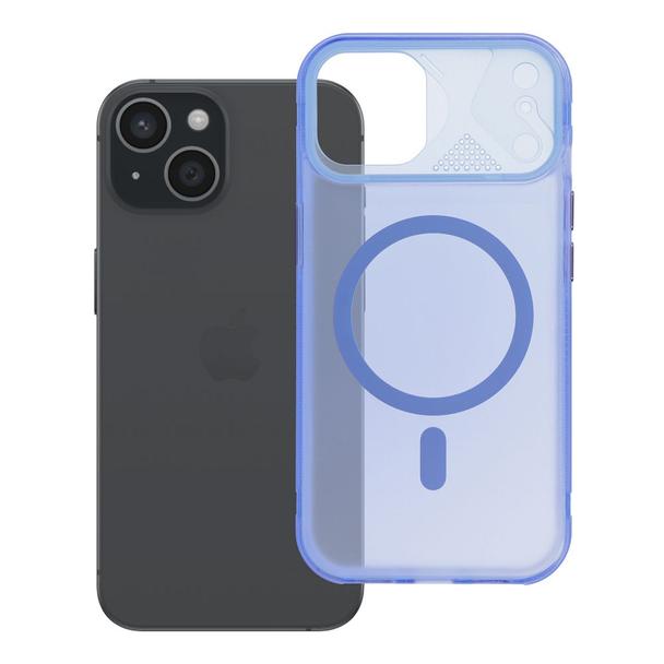 Etui na iPhone 15 Aurora zgodne z MagSafe niebieskie