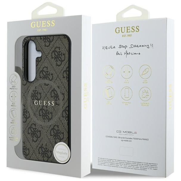 GUESS futerał do SAMSUNG S25 GUHMS25SG4GFRW (Magnetic PU 4G Ring Classic Logo) brązowy