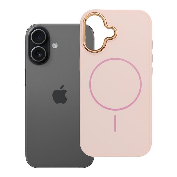 Futerał do iPhone 17 Frame Mag Cover zgodny z MagSafe pudrowy róż