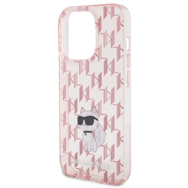KARL LAGERFELD futerał do IPHONE 15 Pro Max KLHCP15XHNCMKLP (Monogram) różowy