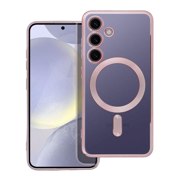 Futerał do Samsung S24 Electro Mag Cover zgodny z MagSafe złoty róż