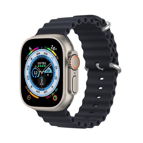 DUX DUCIS pasek OCEAN WAVE silikonowy do Apple Watch 42 / 44 / 45 mm grafitowy
