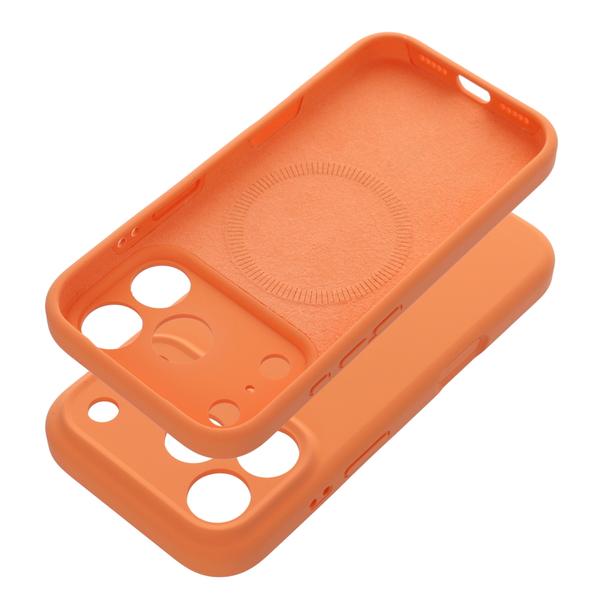Etui na iPhone 17 Pro / 18 Pro (low camera edge) Forcell F-Protect Rubber Premium zgodny z MagSafe orange 0INT