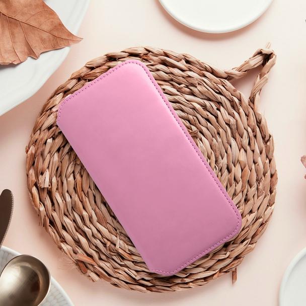 Etui z klapką na Samsung A25 5G Dual Pocket Book jasnoróżowe