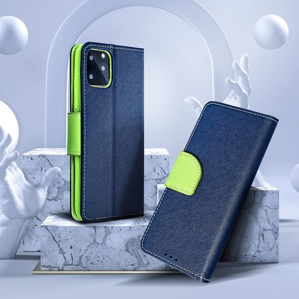 Kabura FANCY Book do  SAMSUNG A32 5G granatowo limonkowy